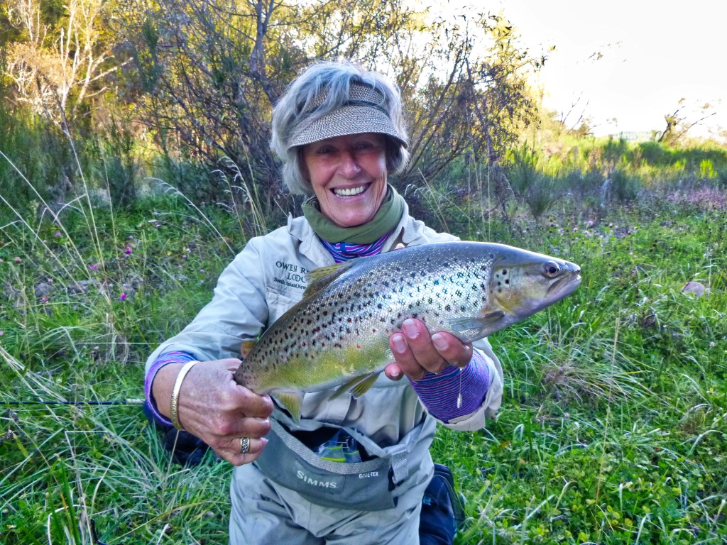 Meg Gordon with a stunning wild brown trout